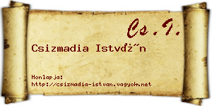 Csizmadia István névjegykártya