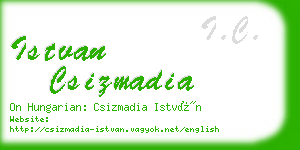 istvan csizmadia business card